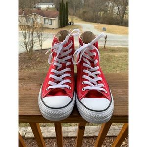 Red high top converse
